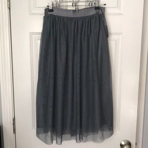 Cynthia Rowley Gray Tulle Skirt